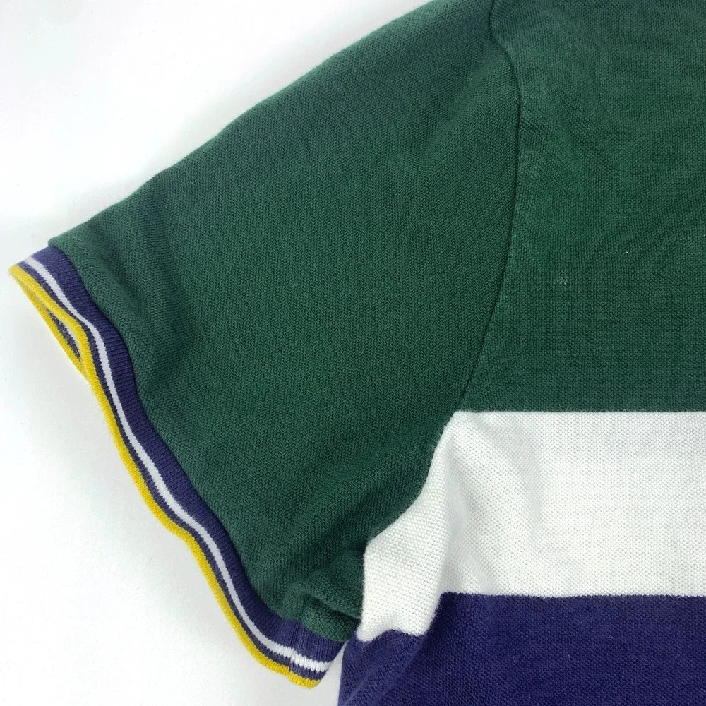 Polo‎ Ralph Lauren S/S Mesh Polo Custom Slim Fit Mens Sz XXL Color Block Navy